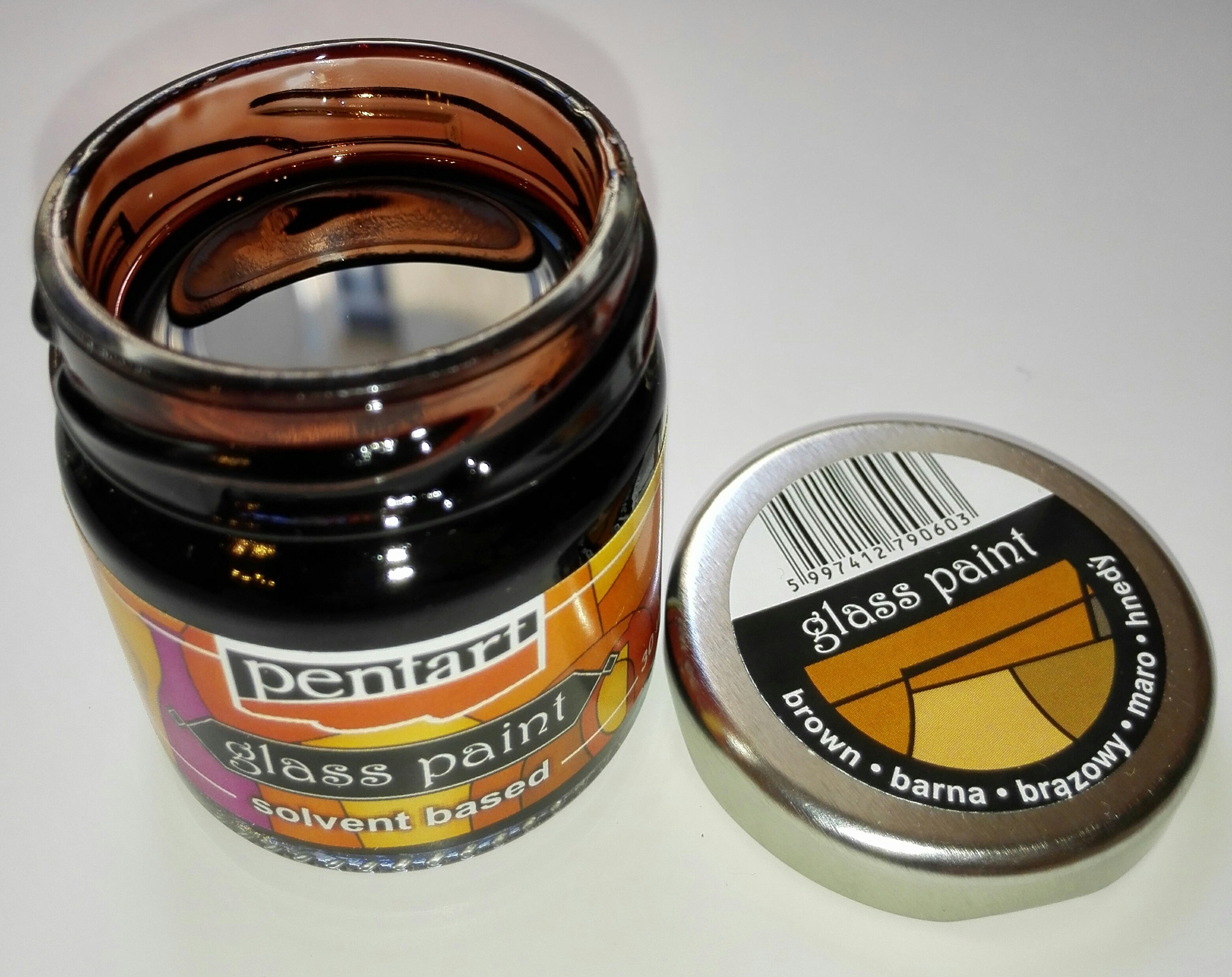 Barna - oldószeres üvegfesték 30 ml